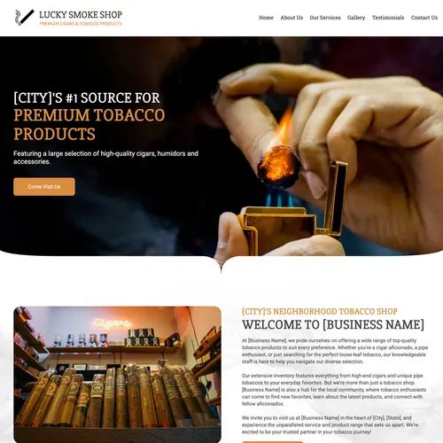 Tobacco shop website design theme original