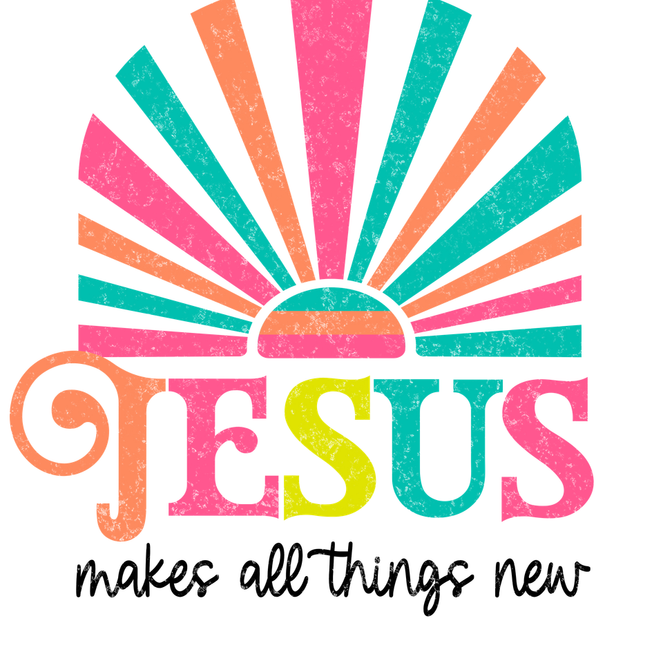 Faith   jesus makes all things new   black distressed