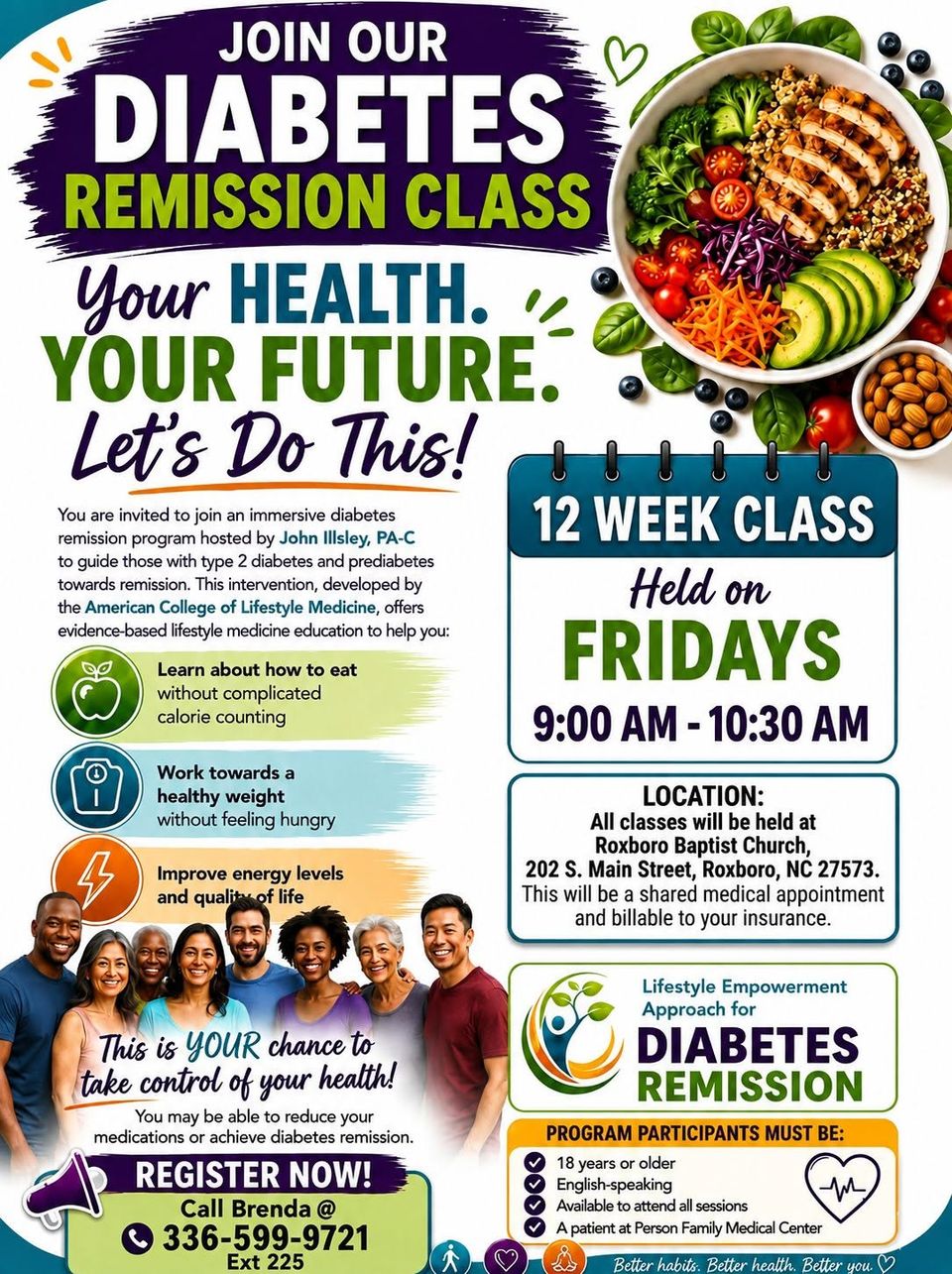 Final diabetes remission class flyer