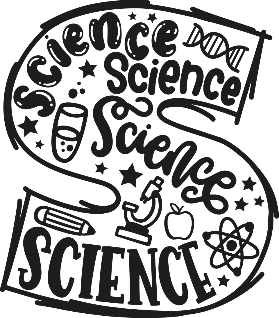 School   science letter s black