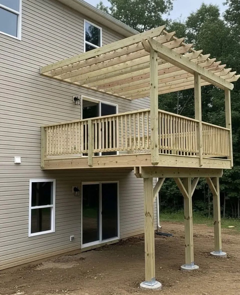 wood deck on house 