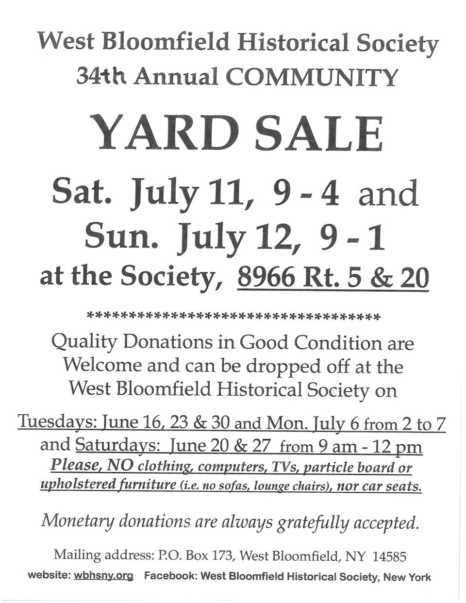 Garage sale