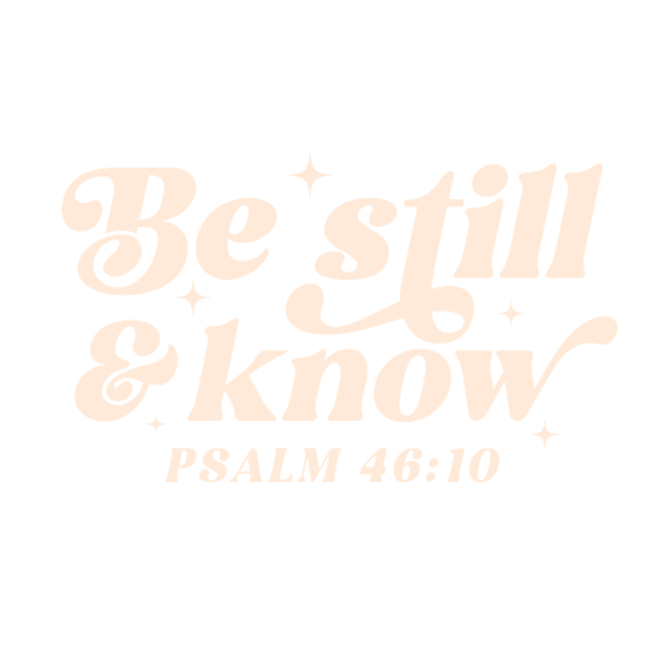 Faith   be still and know   beige clean