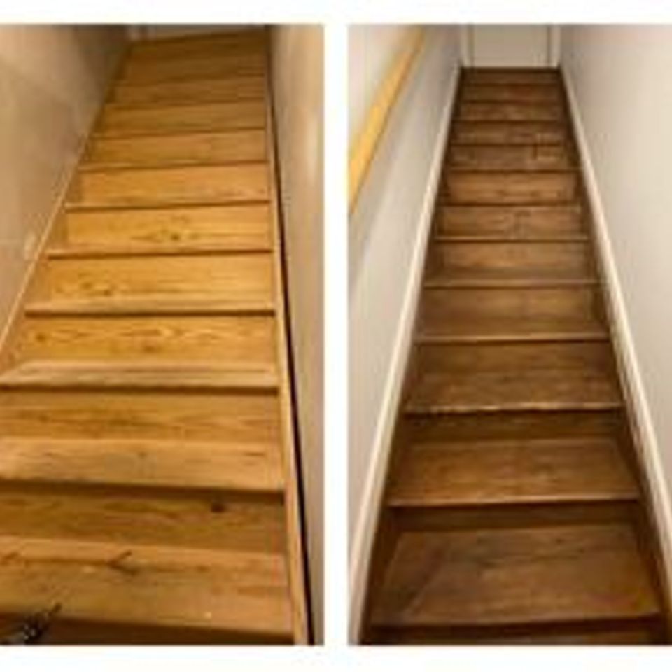 Stairs before and after