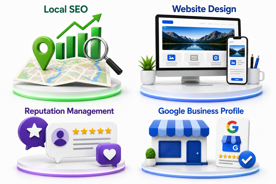 Local SEO, website design, Google Business Profile, and reputation management services for Pearland and Houston businesses