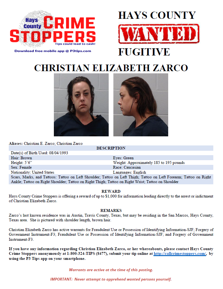 Zarco wanted poster