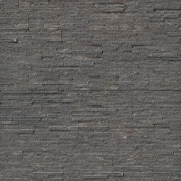 Charcoal pencil stacked stone panels