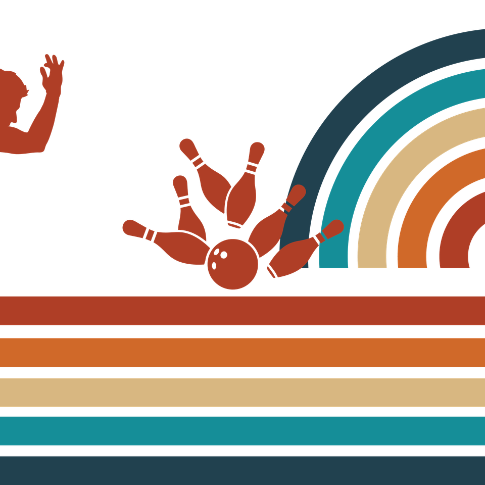 Bowling   retro sunset graphics 25