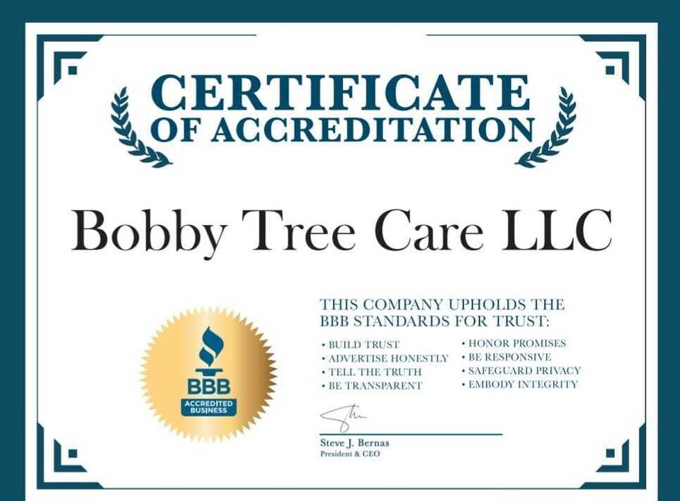 BBB Accreditation for Bobby Tree Care LLC