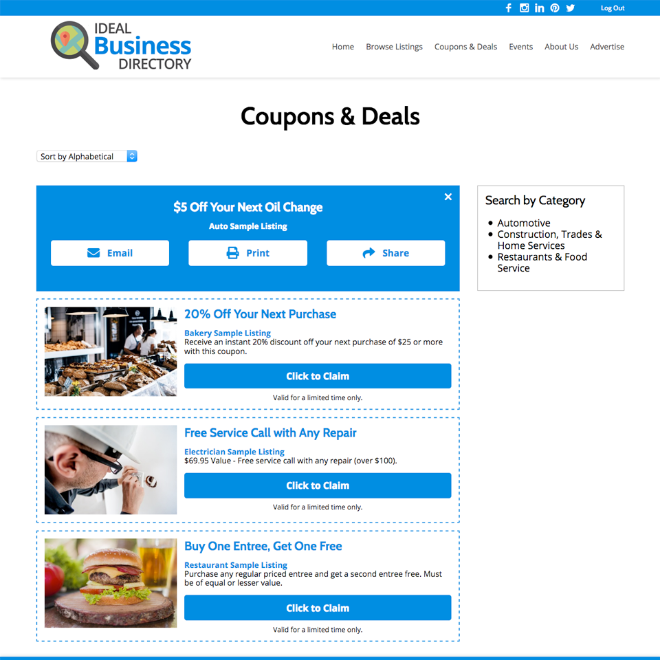 Coupons deals