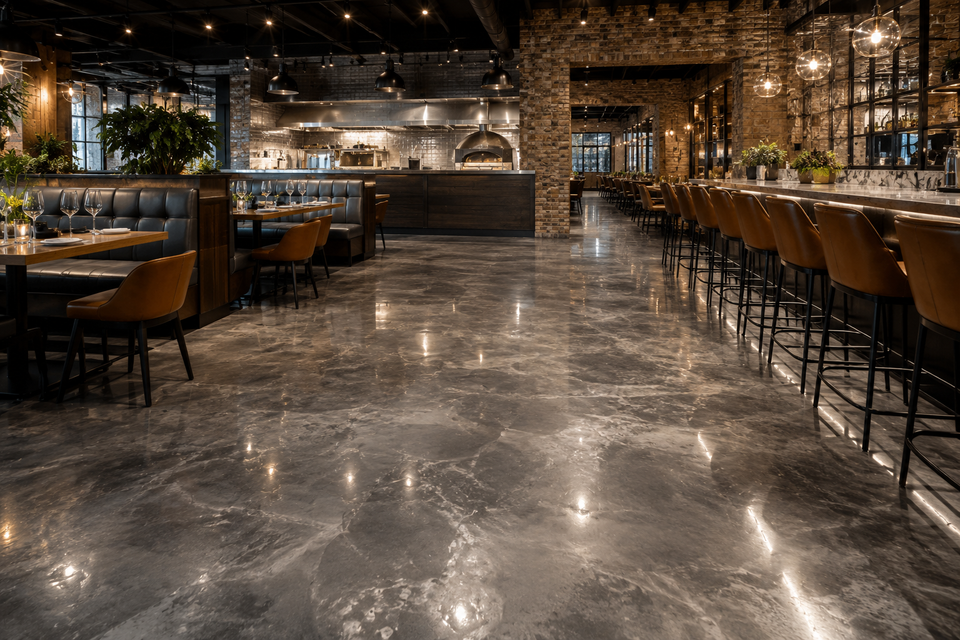 Restaurant epoxy flooring
