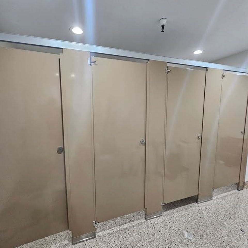 High privacy restroom partitions done by Pabst Leyton