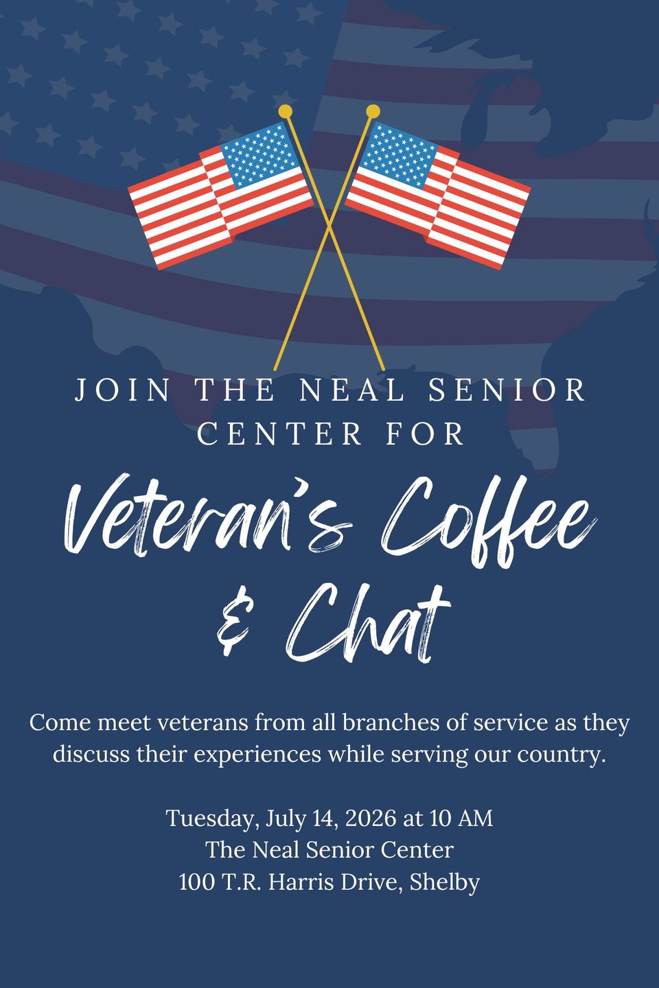 Poster veteran's coffee   chat  july 2026