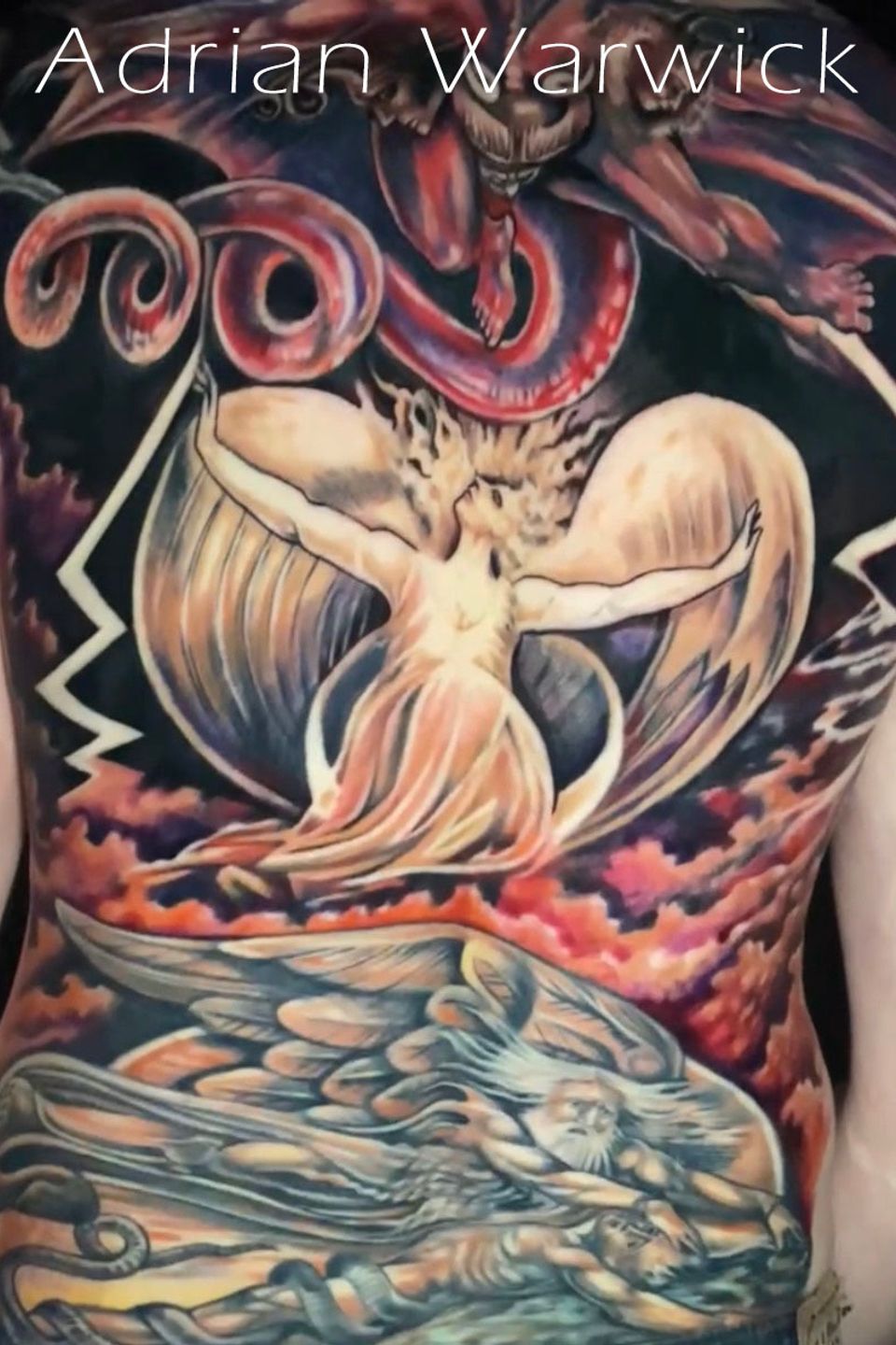 Adrian in progress replica william blake painting