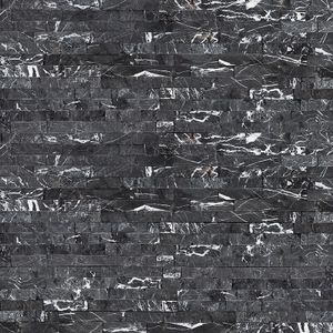 Marquina nero stacked stone panels