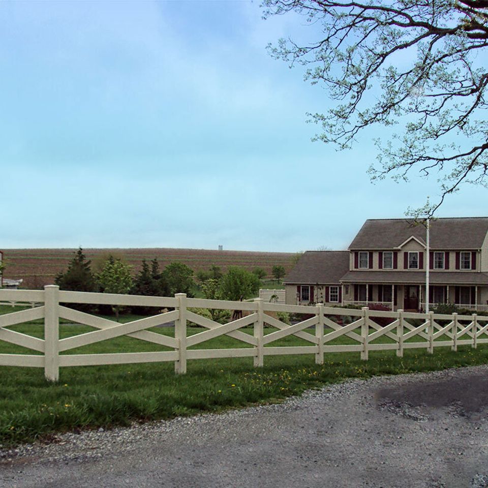 Ranch cross rail almond