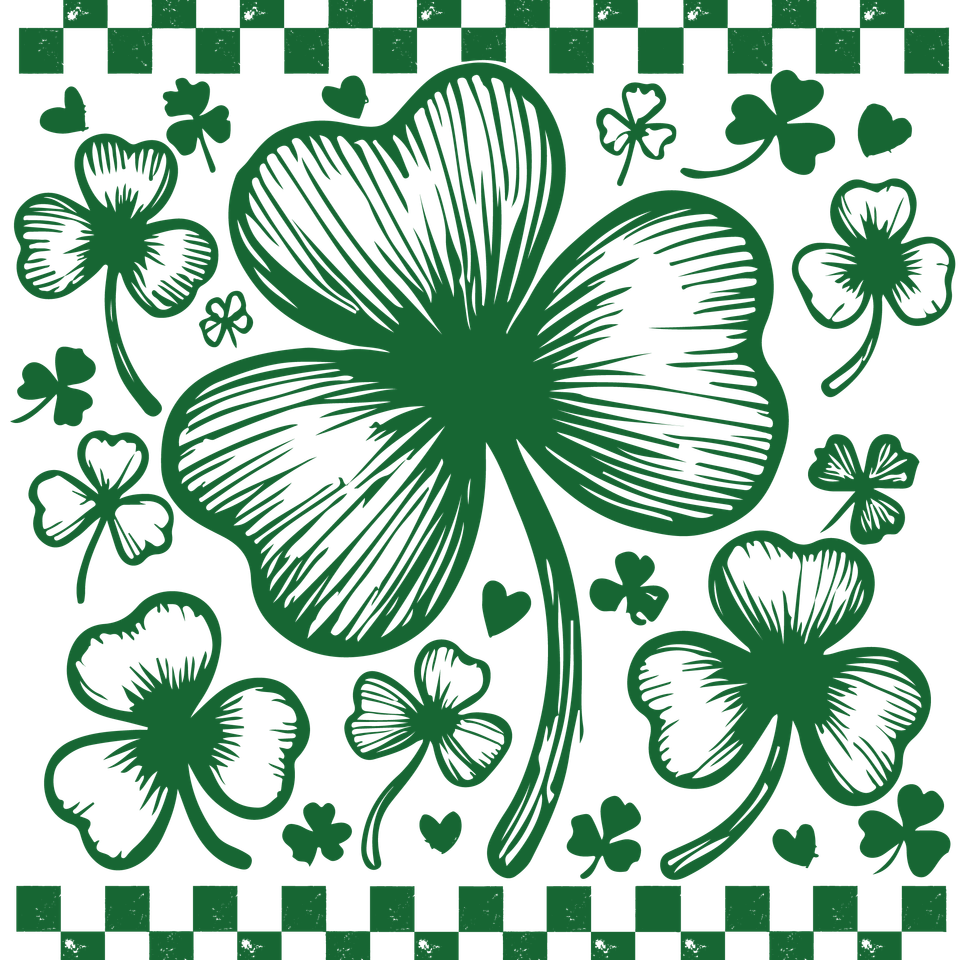 Seasons   st patricks day shamrocks checker1  green