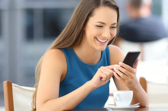 Woman texting original