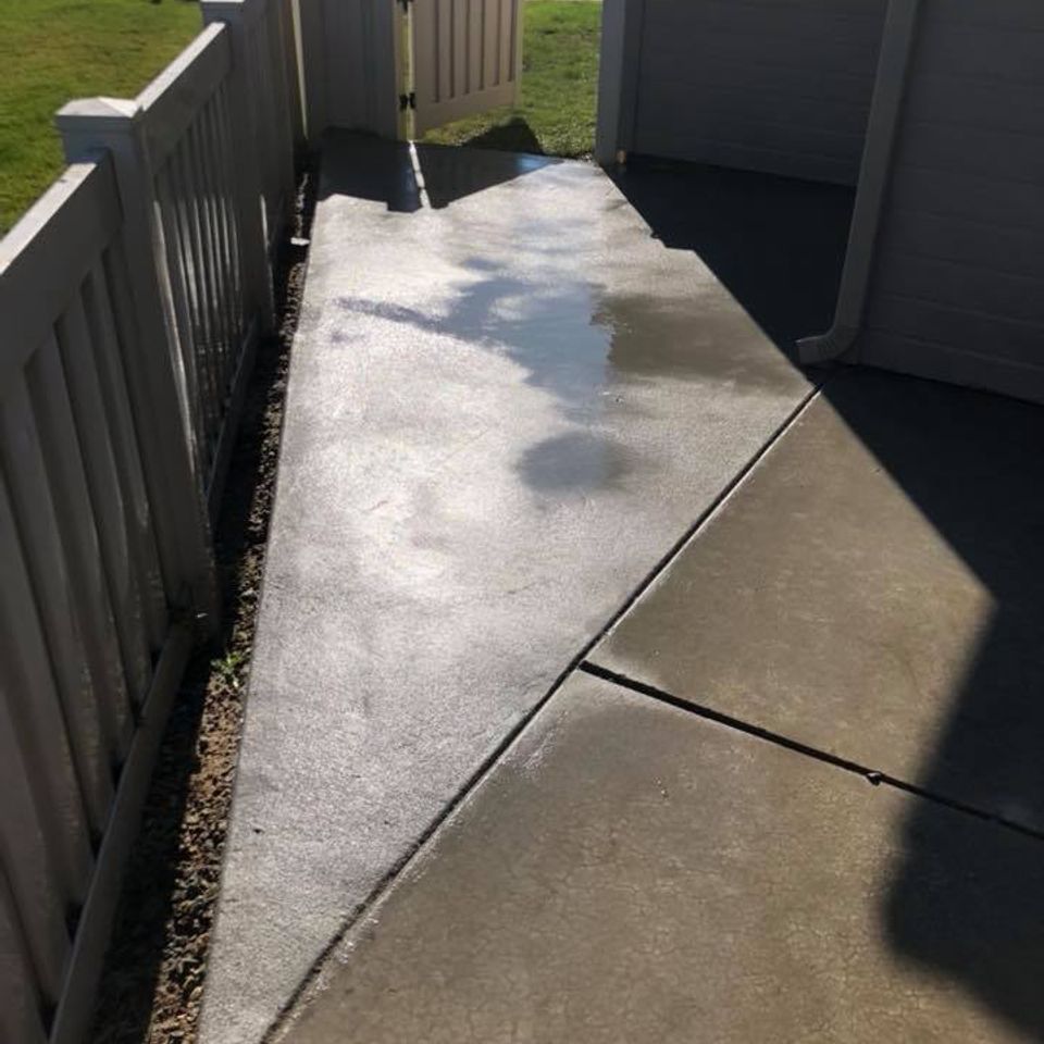 Backyard concrete in Boise Idaho