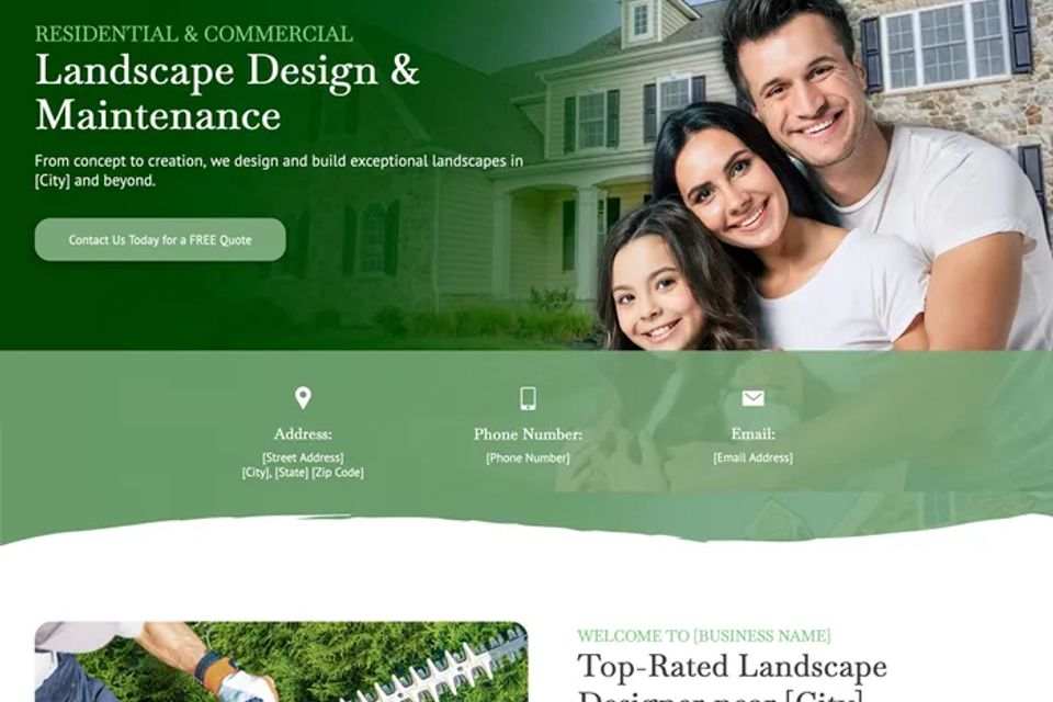 Landscape designer website theme original