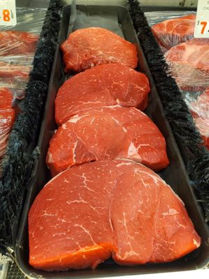 Sirloin tip beef roast raw