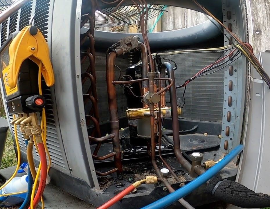 a reversal valve replacement on a heat pump in North Myrtle Beach