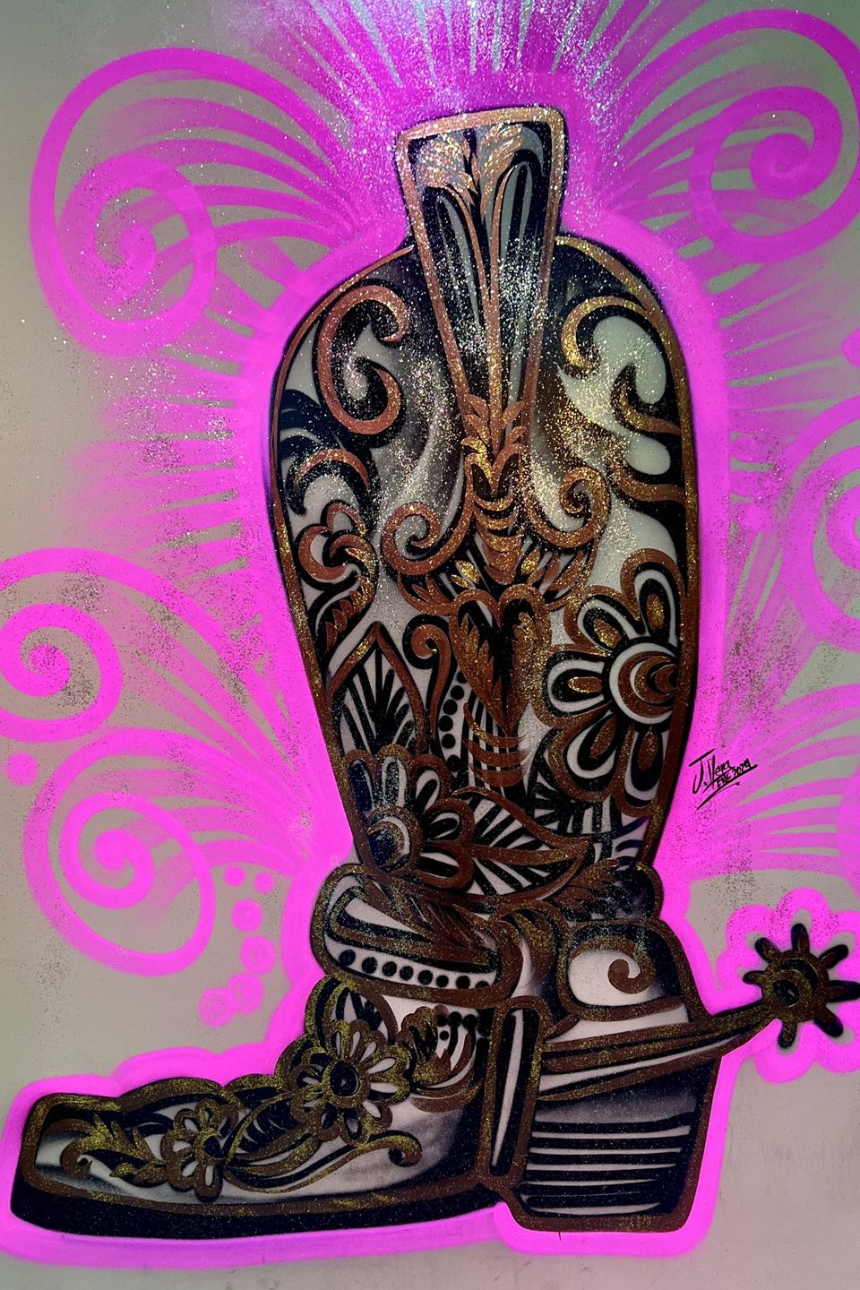 Women boots painting peppe