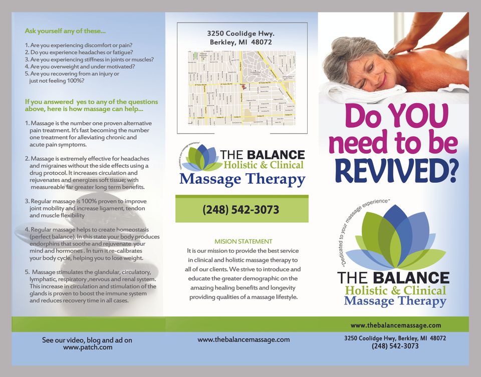 The balance tri fold outside