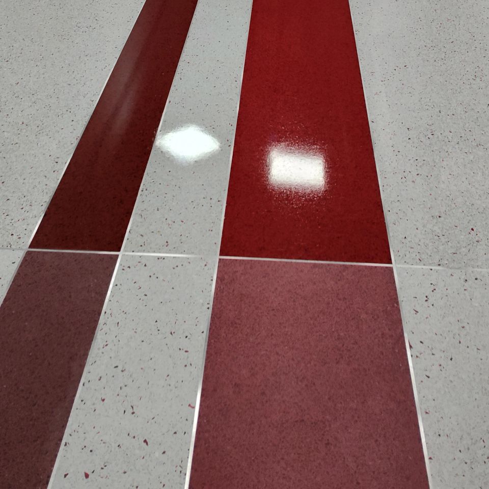 Terrazzo restoration red
