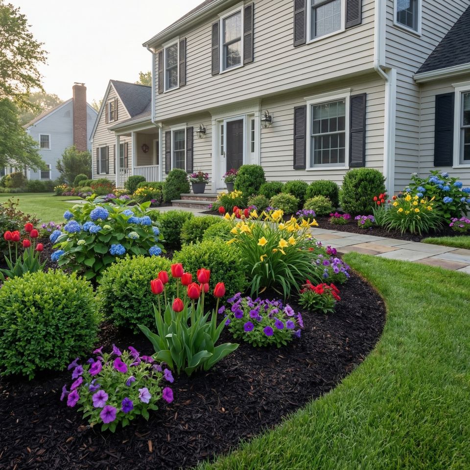 Beautiful Flower Beds  | RJ Landscaping LLC