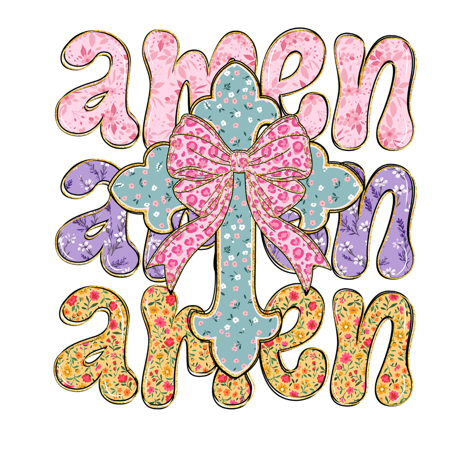 Faith   floral amen cross