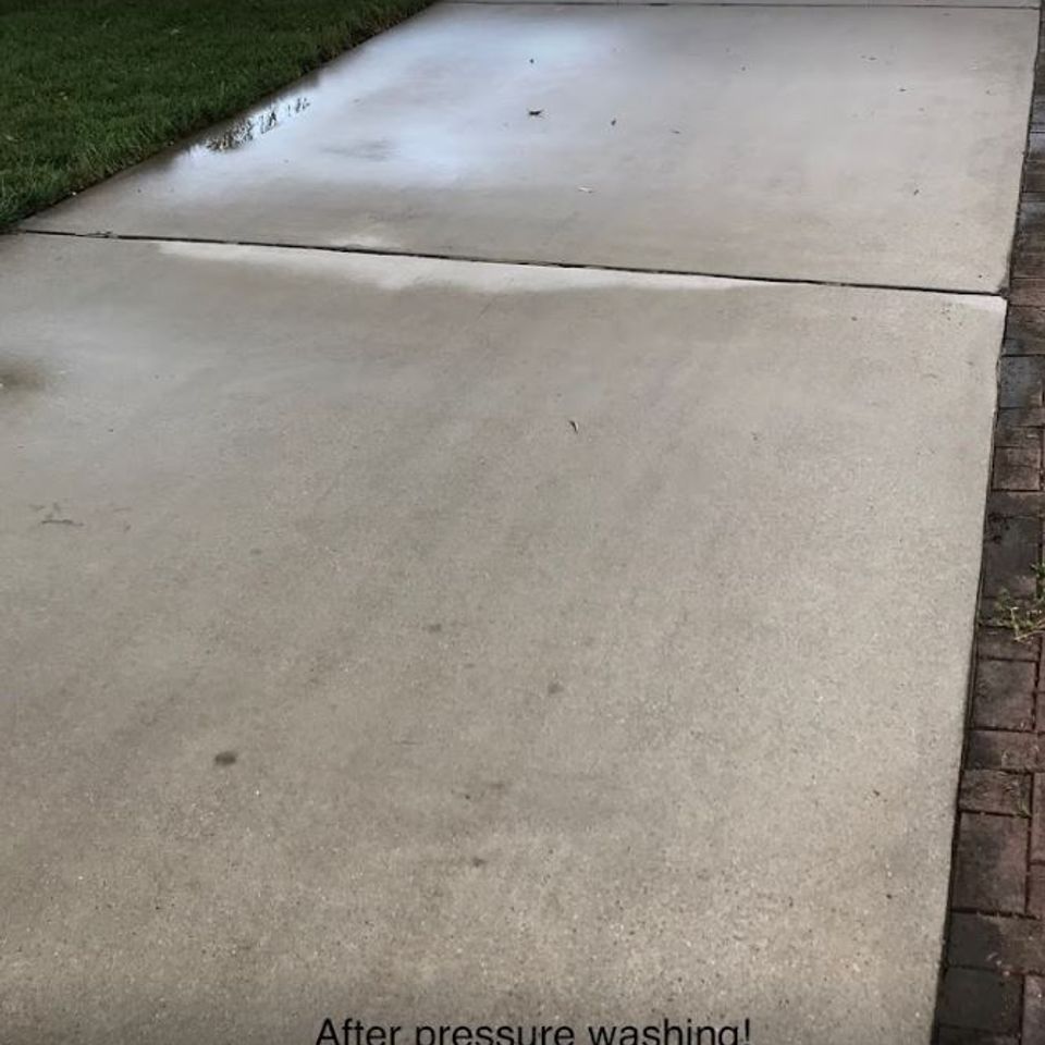 Exterior pressure washing after