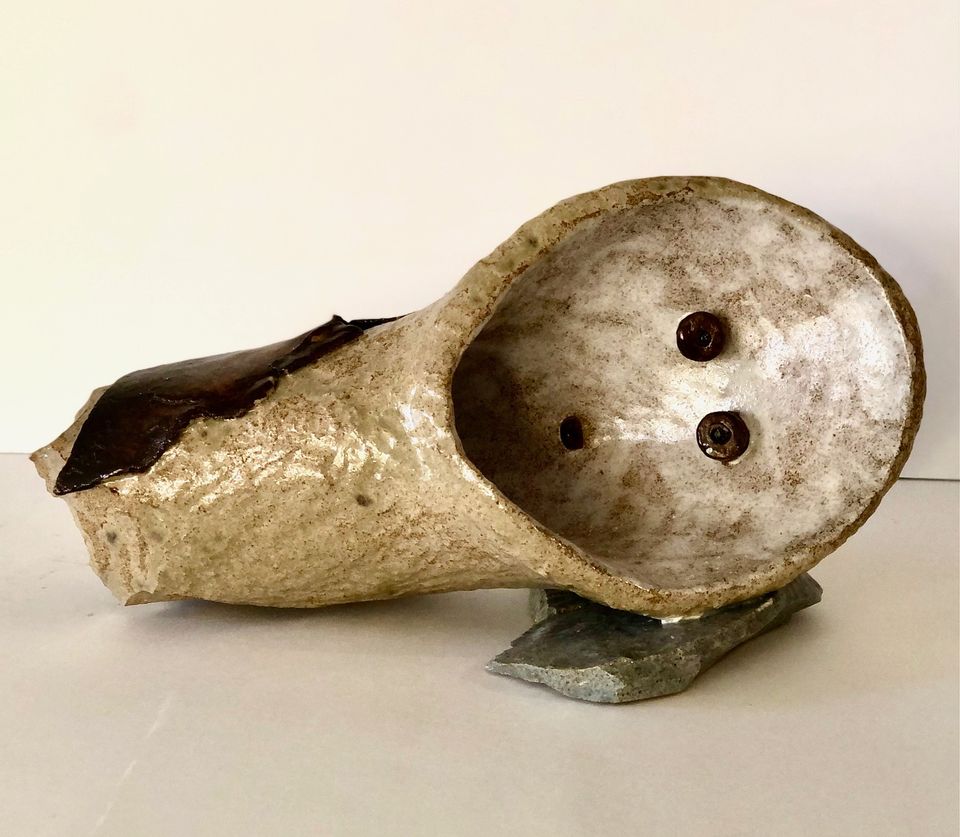 Bill cohn  refugee  ceramic and rock
