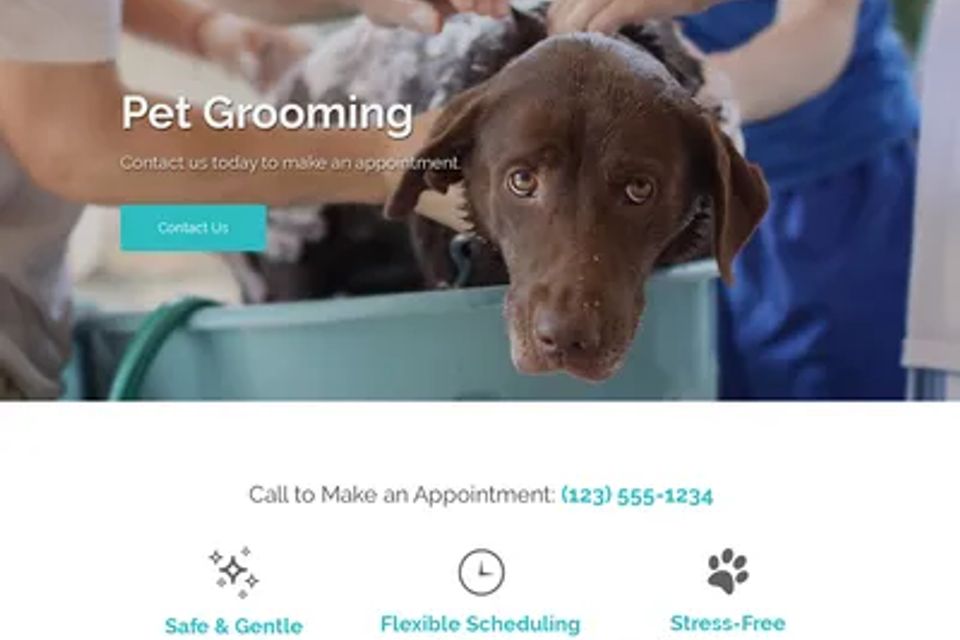 Pet grooming website theme original