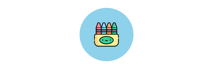 Icon pic of crayons