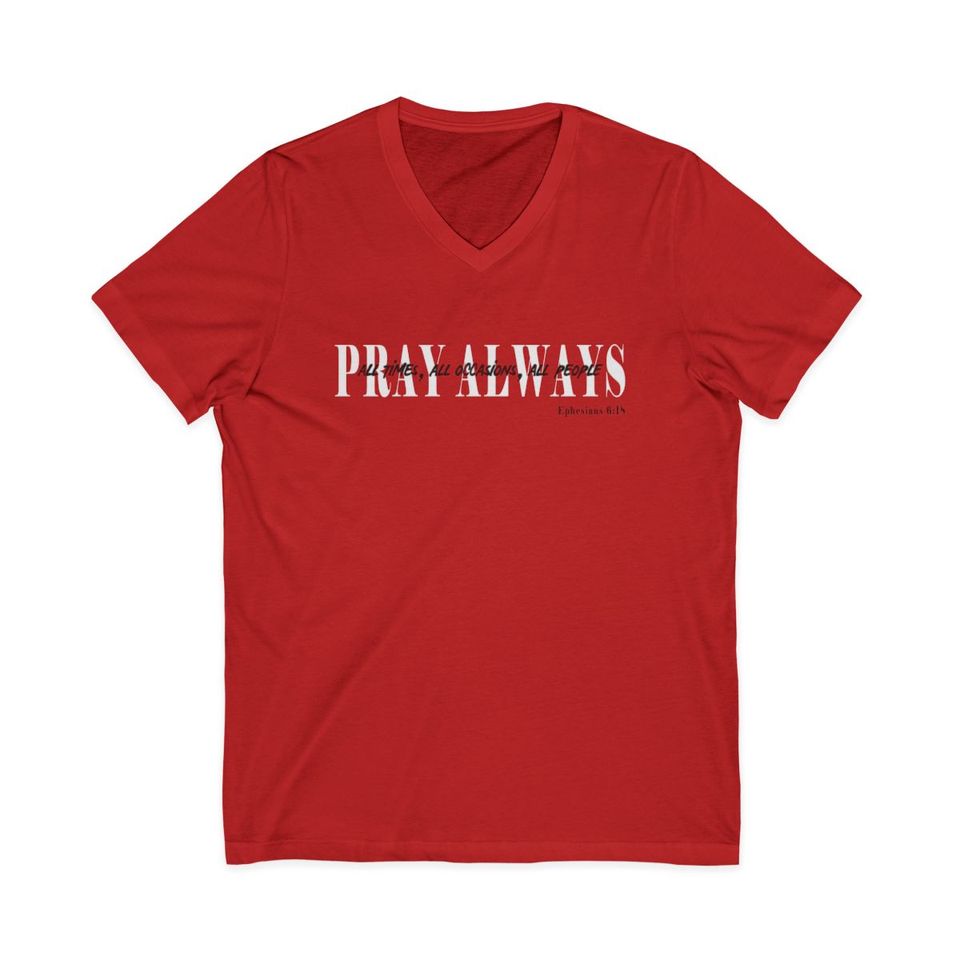 Pray always red tshirt