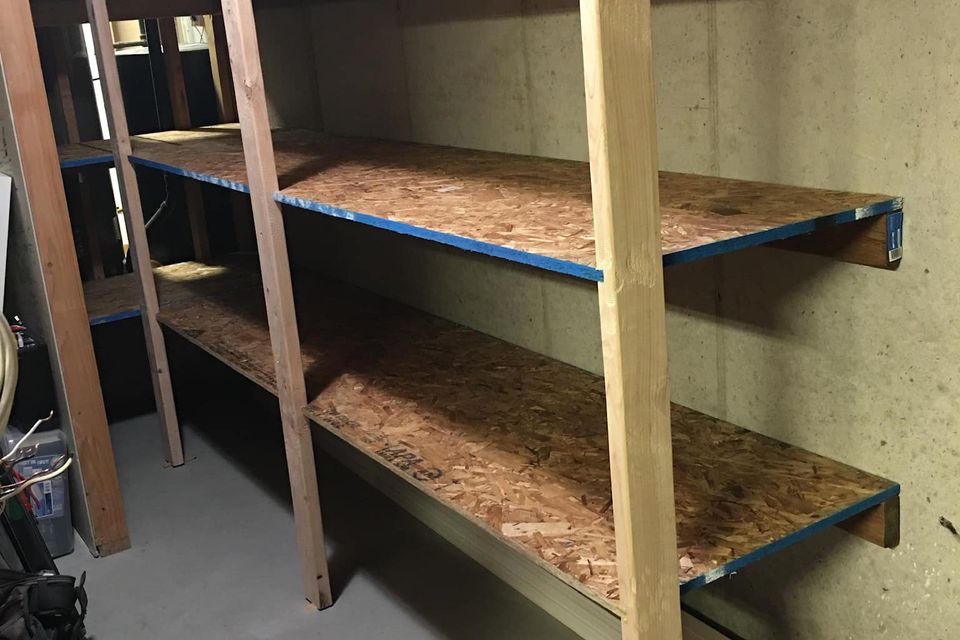 Storage shelves