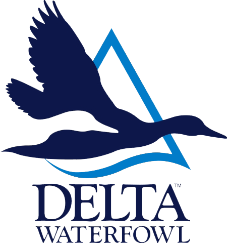Delta waterfowl blue on blue logo
