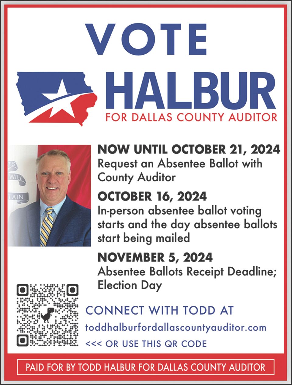 433000 tood halbur for dallas co. 2x2 ad