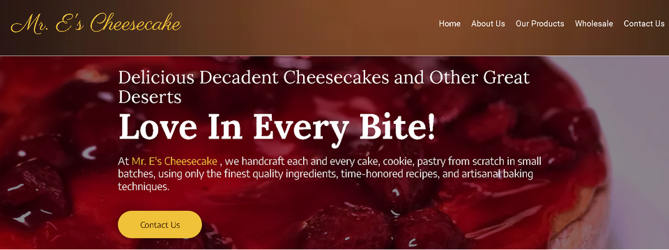 Screenshot 2024 08 08 at 11 27 58 bakery near collierville tennessee   mr. e's cheesecake