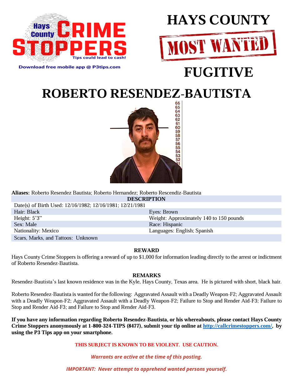 Resendez bautista most wanted poster