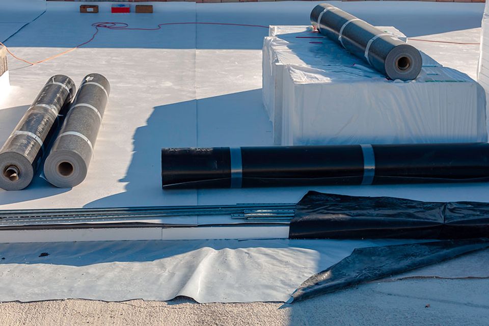 Top flat roofing