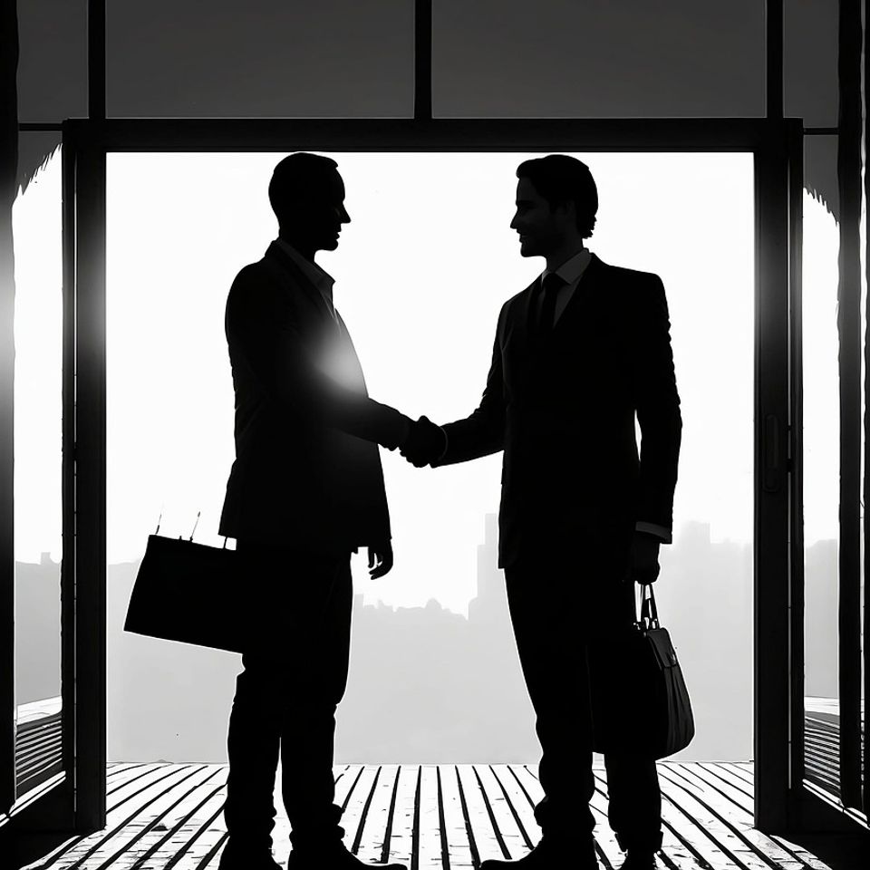 Business deal hand shake