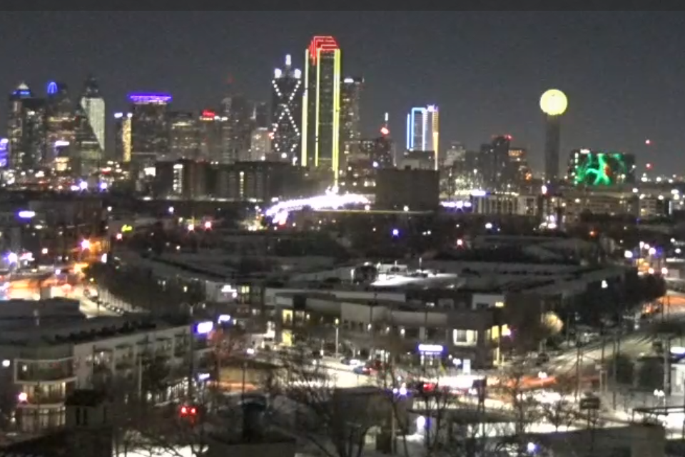 Dallas lit up yellow 12726