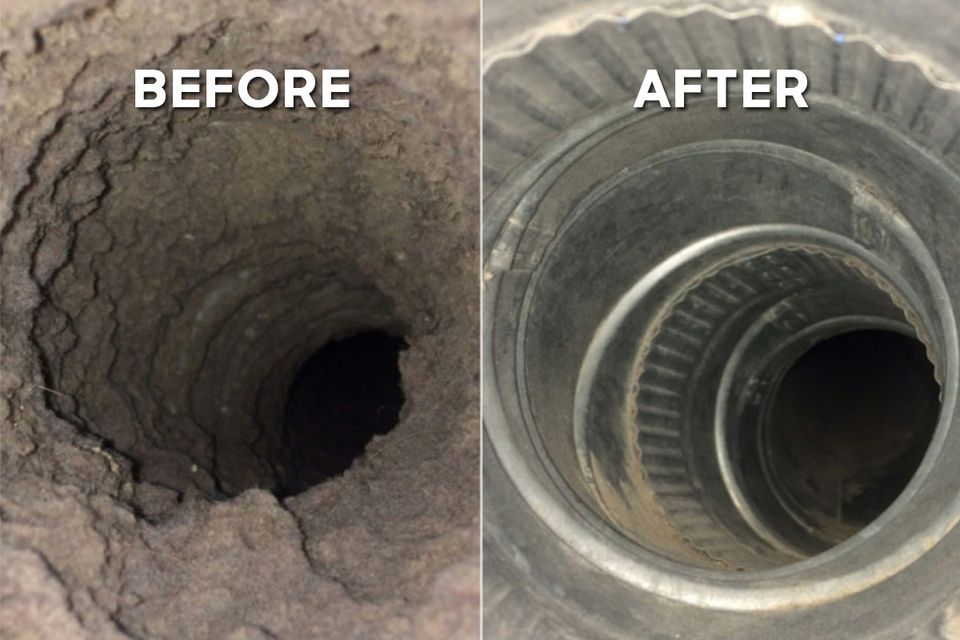 Homeguide dryer vent cleaning before and after