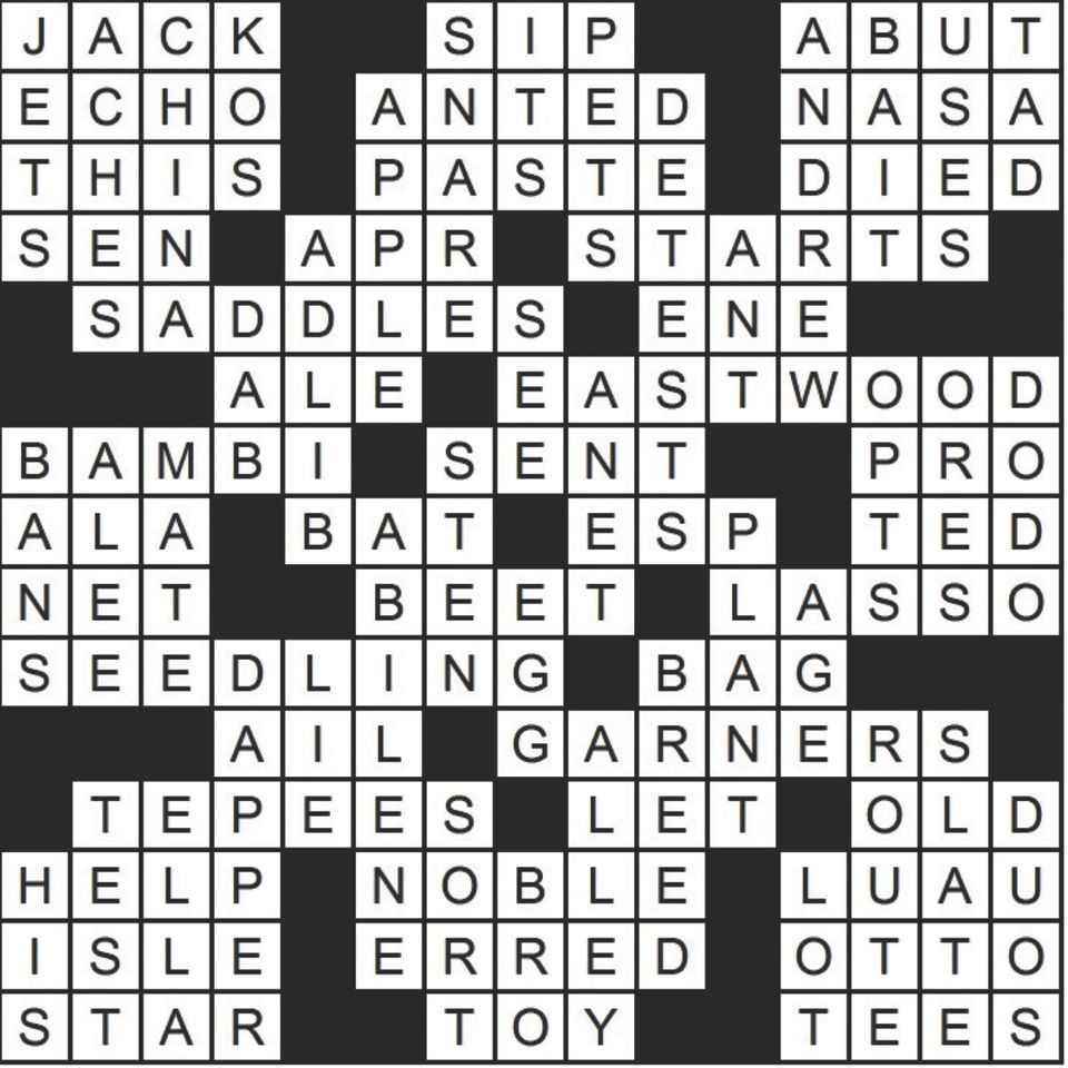 Crossword solution march 2026