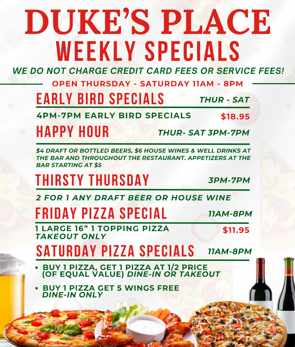 New weekly specials