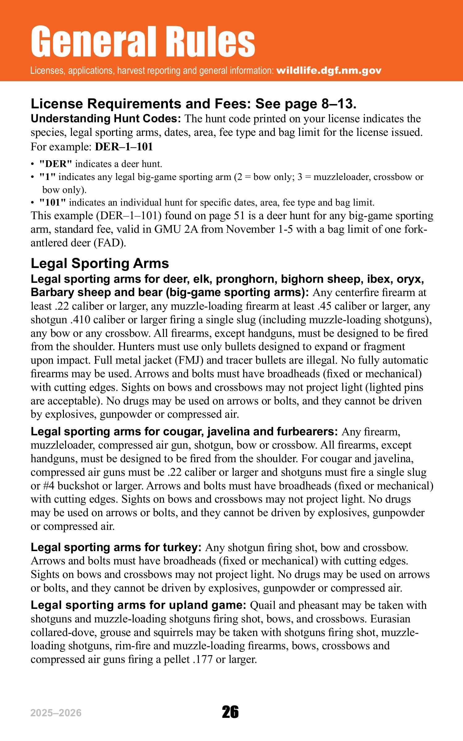 New Mexico Hunting Proclamation - Regulations & Guidelines