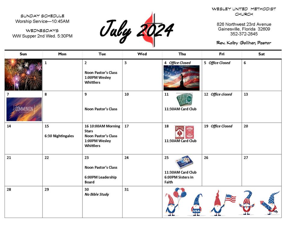 July 2024 calendar