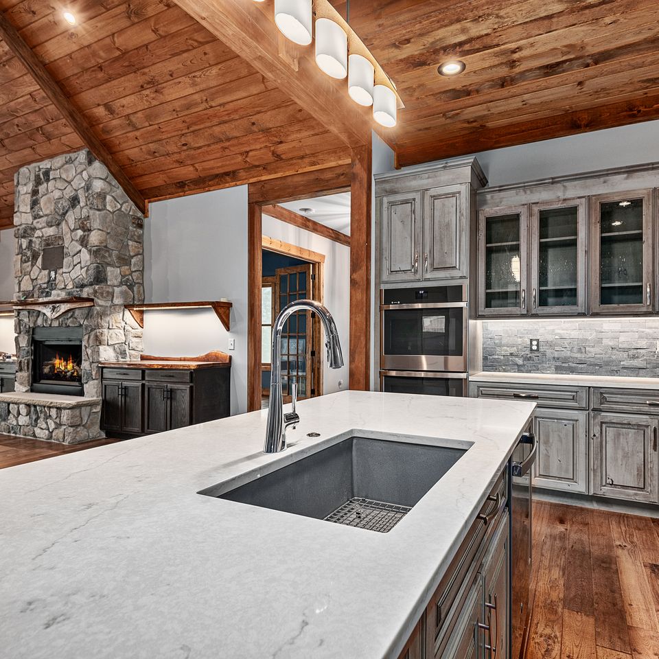 Open concept kitchen family room combined